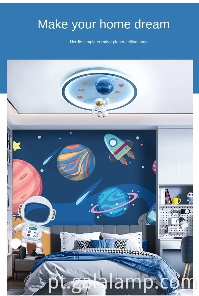 Quarto do quarto das crianças LEITO LEITO DE TETO LEITO SONHEY ASTRONAT PLANETA ASSTRONAUT